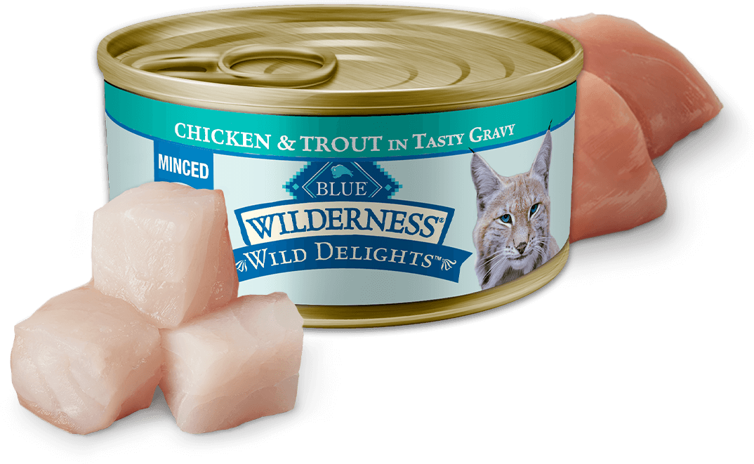 BLUE Buffalo Wilderness Wild Delights Minced Chicken And Trout Recipe - Adult Cat